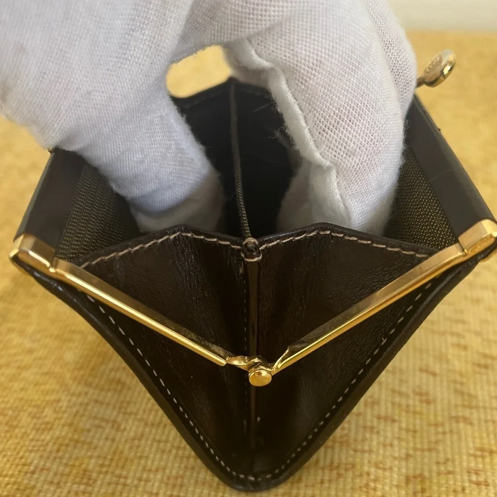 Vintage Fendi Kisslock Card Holder Wallet Rare EUC Italy